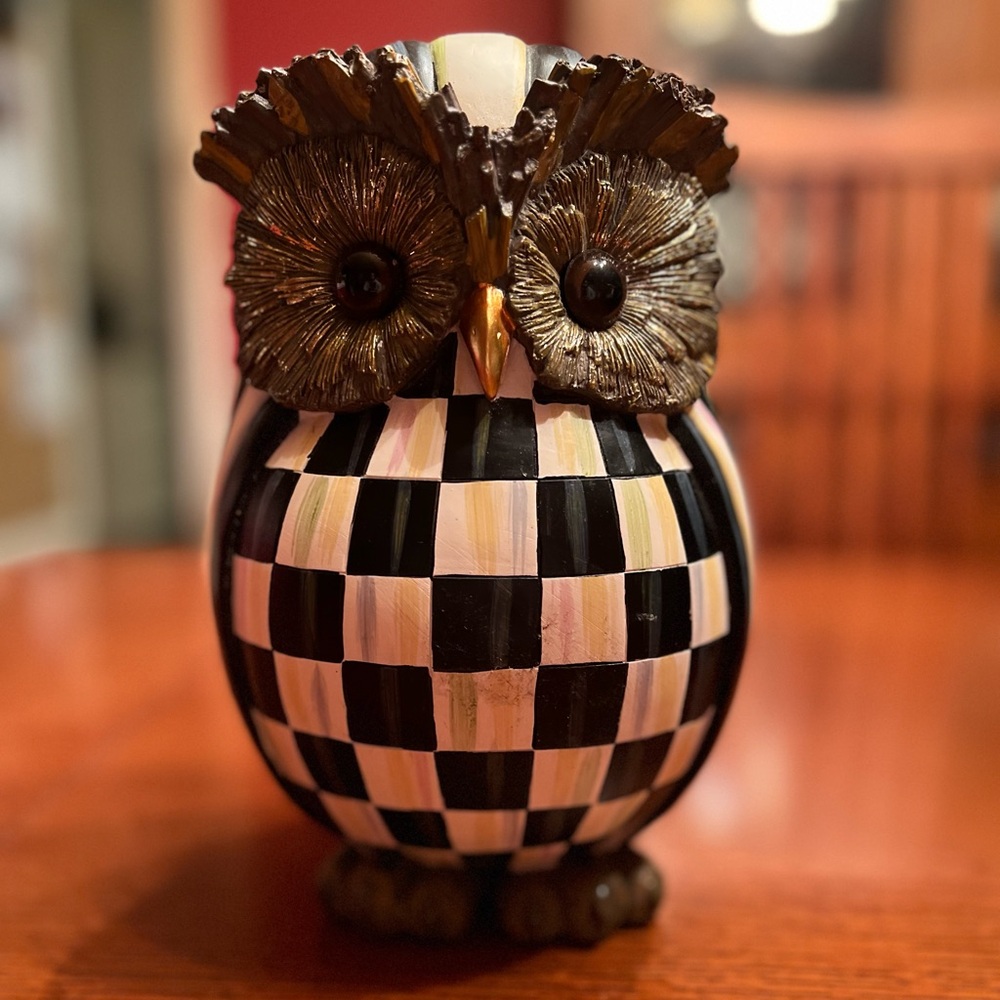 Mckenzie Childs Courtly Check Owl